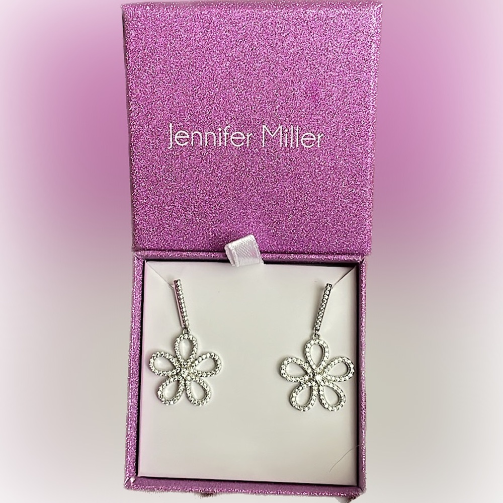 Jennifer Miller SS Daisy Flower CZ Earrings